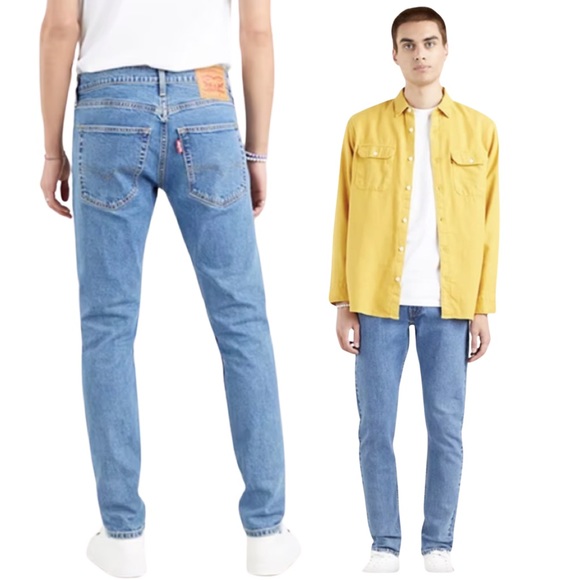 Levi’s 512™ SLIM TAPERED LO-BALL JEANS WOLF LIGHT BLUE - Picture 4 of 16